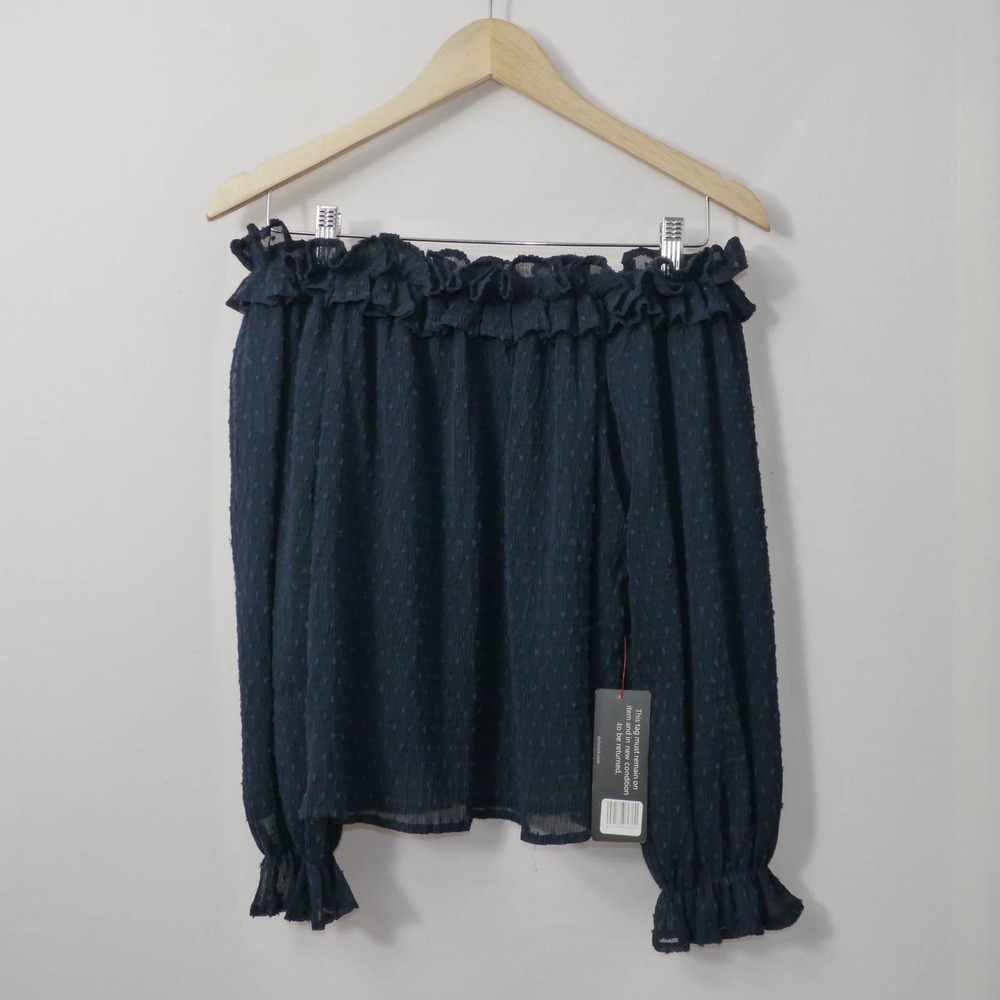 J.O.A. Blue Balloon Cold Shoulder Tunic Size XS